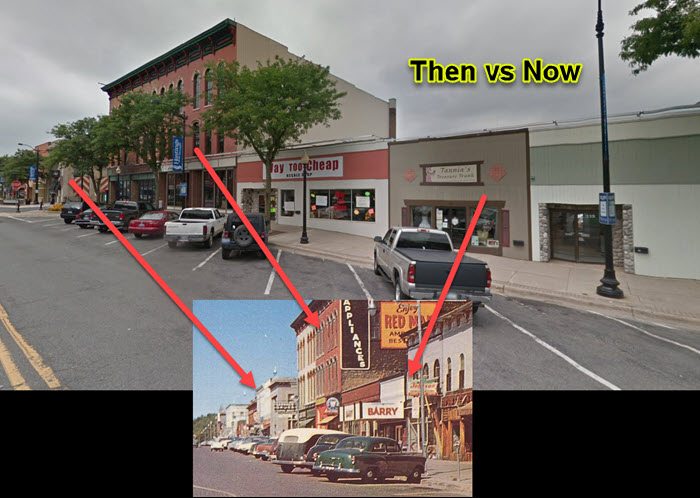 Barry Theatre - Then Vs Now (newer photo)